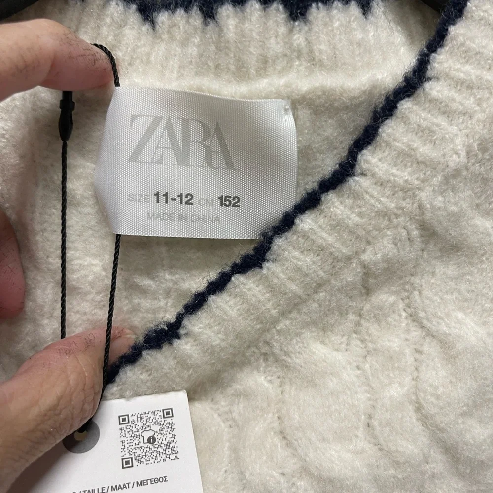 Zara White Cable Knit Tank Top